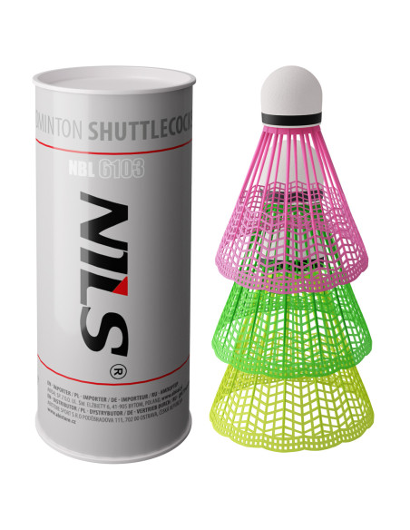 BADMINTONBÄLLE NYLON MULTICOLOR 3 STK. NILS