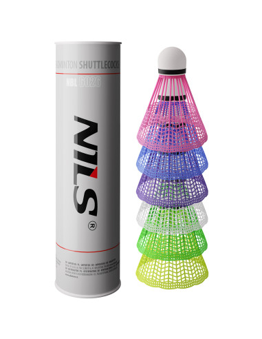 BADMINTONBÄLLE NYLON NILS MULTICOLOR 6 ST. NILS