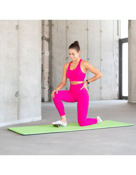 SCHWARZ-GELB MASSAGE-SET FITNESSROLLE / MASSAGEBÄLLE (4 Stk.) HMS