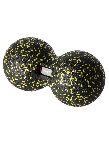 SCHWARZ-GELB MASSAGE-SET FITNESSROLLE / MASSAGEBÄLLE (4 Stk.) HMS