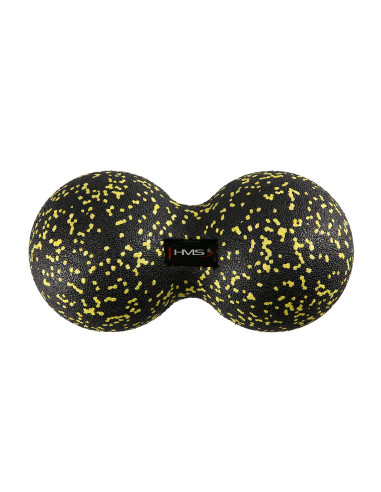 SCHWARZ-GELB MASSAGE-SET FITNESSROLLE / MASSAGEBÄLLE (4 Stk.) HMS