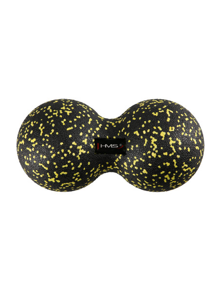 SCHWARZ-GELB MASSAGE-SET FITNESSROLLE / MASSAGEBÄLLE (4 Stk.) HMS