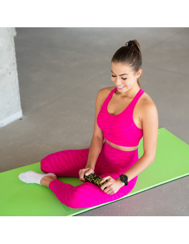 SCHWARZ-GELB MASSAGE-SET FITNESSROLLE / MASSAGEBÄLLE (4 Stk.) HMS