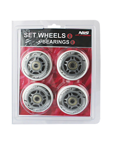 70x24 82A WEIß (4 Stk.) + ABEC-7 (8 Stk.) SET NILS EXTREME