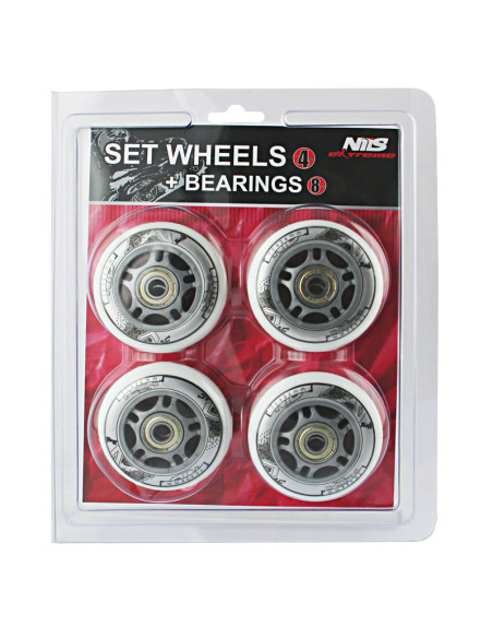 70x24 82A WEIß (4 Stk.) + ABEC-7 (8 Stk.) SET NILS EXTREME