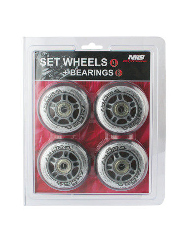 76x24 82A TRANSPARENT (4 Stk.) + ABEC-7 (8 Stk.) SET NILS EXTREME