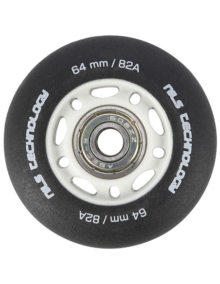 64x24 82A SCHWARZ MATT (4 St.) + ABEC-9 (8 St.) SET NILS EXTREME