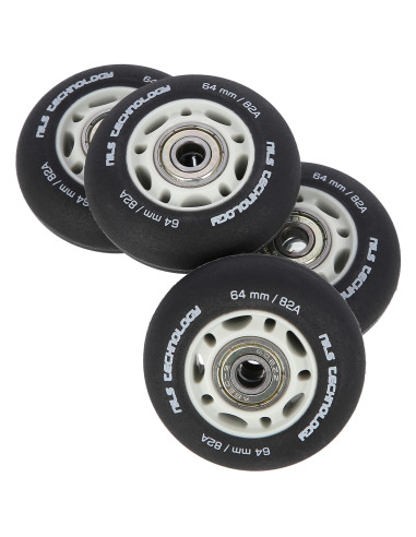 64x24 82A SCHWARZ MATT (4 St.) + ABEC-9 (8 St.) SET NILS EXTREME