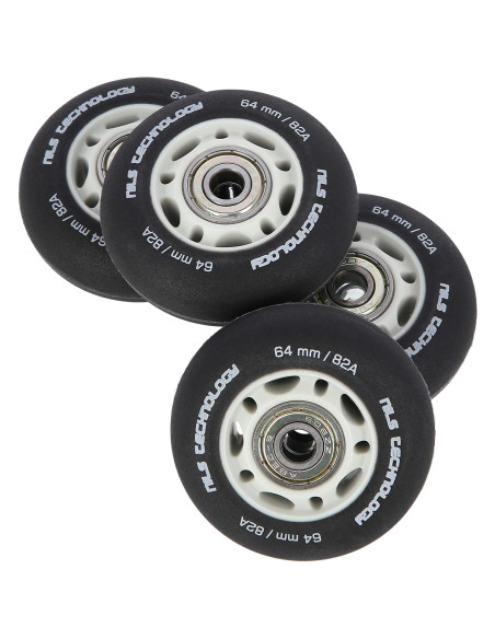 64x24 82A SCHWARZ MATT (4 St.) + ABEC-9 (8 St.) SET NILS EXTREME