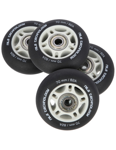 70x24 82A SCHWARZ MATT (4 St.) + ABEC-9 (8 St.) SET NILS EXTREME