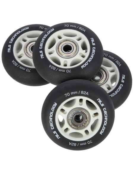 70x24 82A SCHWARZ MATT (4 St.) + ABEC-9 (8 St.) SET NILS EXTREME