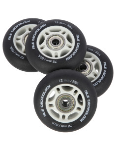 72x24 82A SCHWARZ MATT (4 St.) + ABEC-9  (8 St.) SET NILS EXTREME 2