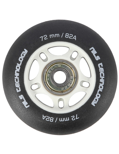 72x24 82A SCHWARZ MATT (4 St.) + ABEC-9  (8 St.) SET NILS EXTREME