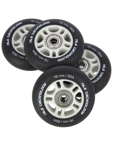 76x24 82A SCHWARZ MATT (4 STK.) + ABEC-9 (8 STK.) SET NILS EXTREME