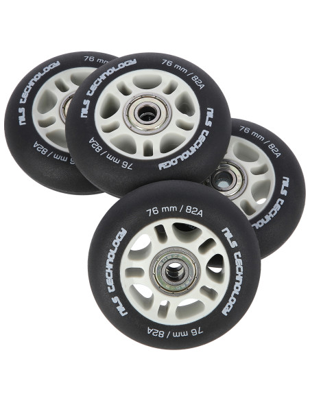 76x24 82A SCHWARZ MATT (4 STK.) + ABEC-9 (8 STK.) SET NILS EXTREME