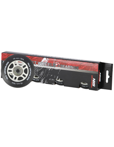 76x24 82A SCHWARZ MATT (4 STK.) + ABEC-9 (8 STK.) SET NILS EXTREME