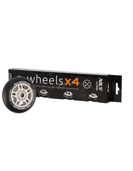 80x24 82A SCHWARZ MATT (4 STK.) + ABEC-9 (8 STK.) SET NILS EXTREME