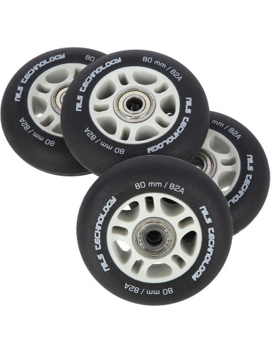 80x24 82A SCHWARZ MATT (4 STK.) + ABEC-9 (8 STK.) SET NILS EXTREME