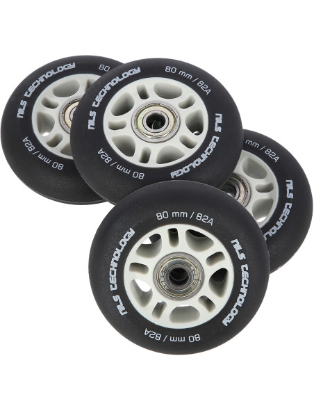 80x24 82A SCHWARZ MATT (4 STK.) + ABEC-9 (8 STK.) SET NILS EXTREME