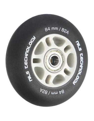 84x24 82A SCHWARZ MATT (4 STK.) + ABEC-9 CHROME (8 STK.) SET NILS EXTREME