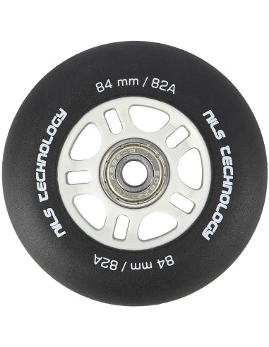 84x24 82A SCHWARZ MATT (4 STK.) + ABEC-9 CHROME (8 STK.) SET NILS EXTREME