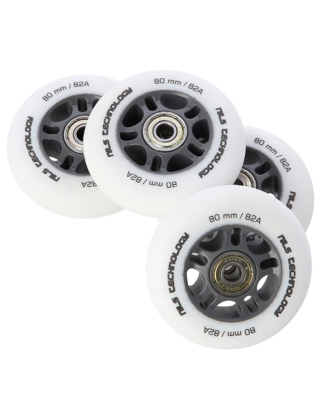 80x24 82A WEIß MATT (4 STK.) + ABEC-9 (8 STK.) SET NILS EXTREME