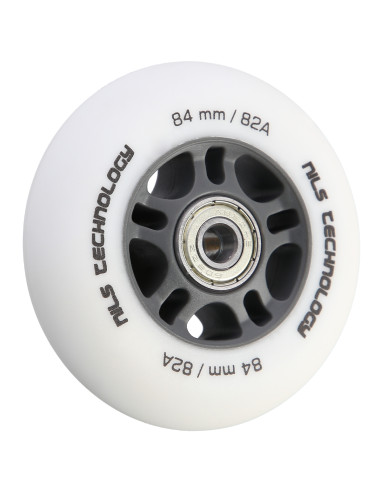 84x24 82A WEIß MATT (4 STK.) + ABEC-9 CHROME (8 STK.) SET NILS EXTREME