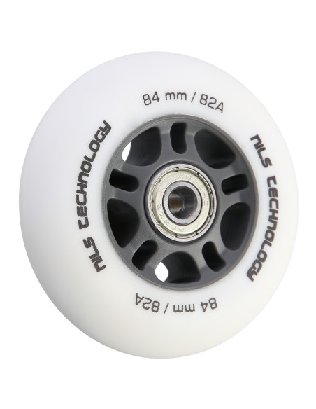 84x24 82A WEIß MATT (4 STK.) + ABEC-9 CHROME (8 STK.) SET NILS EXTREME