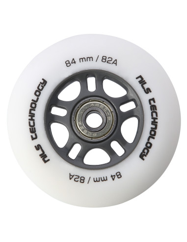 84x24 82A WEIß MATT (4 STK.) + ABEC-9 CHROME (8 STK.) SET NILS EXTREME