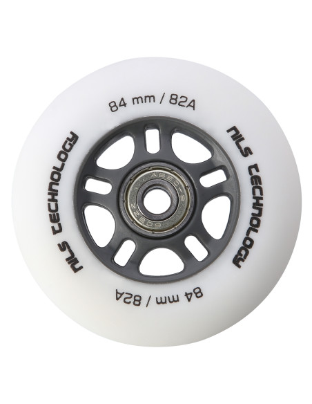 84x24 82A WEIß MATT (4 STK.) + ABEC-9 CHROME (8 STK.) SET NILS EXTREME