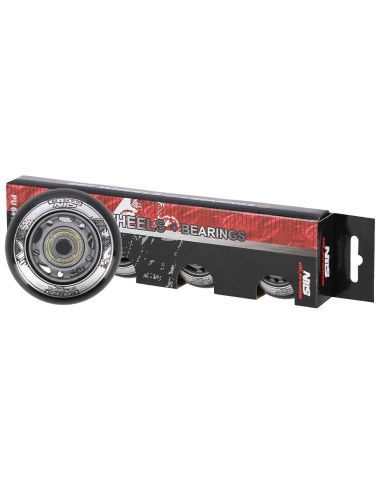 64x24 82A SCHWARZ (4 St.) + ABEC-9 (8 St.) SET NILS EXTREME