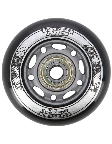 64x24 82A SCHWARZ (4 St.) + ABEC-9 (8 St.) SET NILS EXTREME