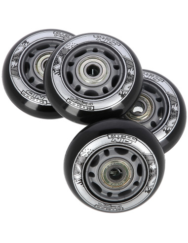 64x24 82A SCHWARZ (4 St.) + ABEC-9 (8 St.) SET NILS EXTREME