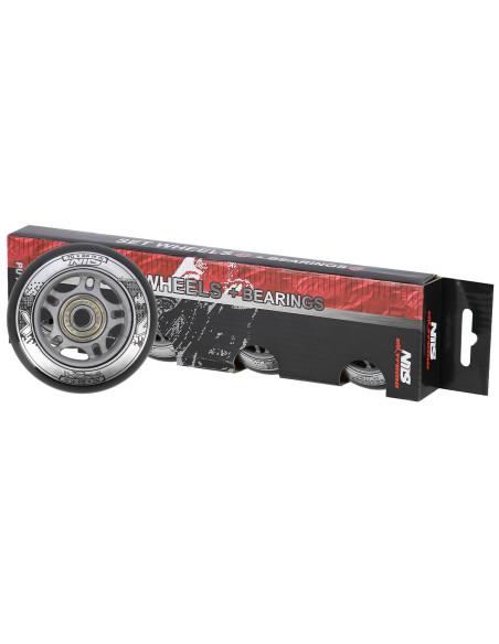 70x24 82 A SCHWARZ (4 St.) + ABEC-9 (8 St.) SET NILS EXTREME