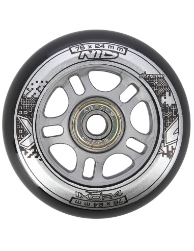 76x24 82A SCHWARZ (4 STK.) + ABEC-9 (8 STK.) SET NILS EXTREME