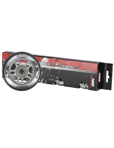 76x24 82A SCHWARZ (4 STK.) + ABEC-9 (8 STK.) SET NILS EXTREME