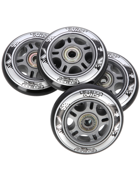 80x24 82A SCHWARZ N (4 Stk.) + ABEC-9 (8 Stk.) SET NILS EXTREME