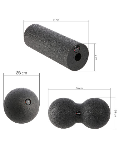 MASSAGE-SET FITNESSROLLE / MASSAGEBÄLLE HMS