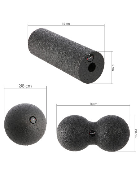 MASSAGE-SET FITNESSROLLE / MASSAGEBÄLLE HMS