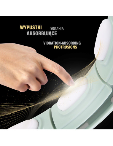 HULA-HOOP-REIFEN GREEN MIT MAGNETEN UND SCHWERKRAFTBALL + ZÄHLER HMS