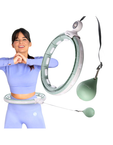 HULA-HOOP-REIFEN GREEN MIT MAGNETEN UND SCHWERKRAFTBALL + ZÄHLER HMS