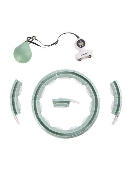 HULA-HOOP-REIFEN GREEN MIT MAGNETEN UND SCHWERKRAFTBALL + ZÄHLER HMS