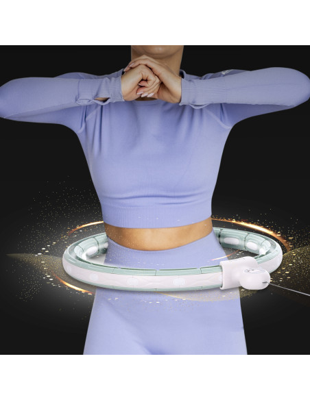 HULA-HOOP-REIFEN GREEN MIT MAGNETEN UND SCHWERKRAFTBALL + ZÄHLER HMS