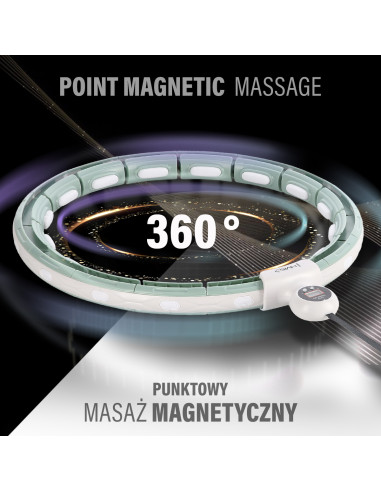 HHM15 HULA-HOOP-REIFEN GREEN MIT MAGNETEN UND ZÄHLER HMS + SLIMMING-GURT BR163 RED