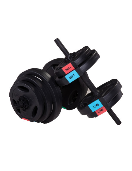 (2 TEILE) KURZHANTEL 40 KG HMS