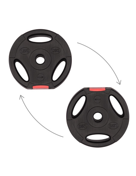 (2 TEILE) KURZHANTEL 40 KG HMS