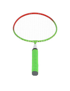 STAHL / SET MIT 2 BADMINTONSCHLÄGERN + FEDERBÄLLE + BÄLLE JUNIOR NILS 2