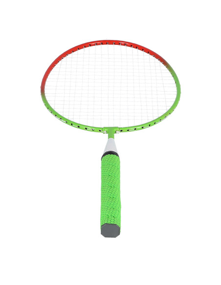 STAHL / SET MIT 2 BADMINTONSCHLÄGERN + FEDERBÄLLE + BÄLLE JUNIOR NILS