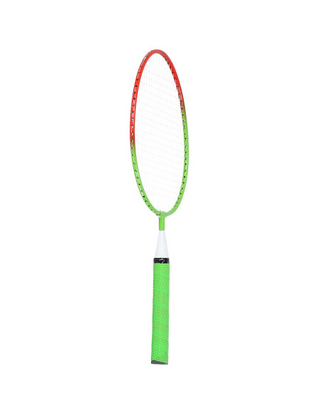 STAHL / SET MIT 2 BADMINTONSCHLÄGERN + FEDERBÄLLE + BÄLLE JUNIOR NILS