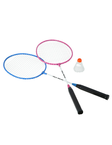 STAHL / BADMINTONSET 2 SCHLÄGER + FEDERBALL NILS